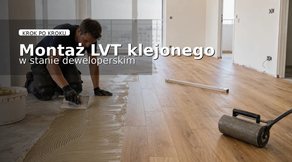 Montaż LVT klejonego w mieszkaniu w stanie deweloperskim – krok po kroku